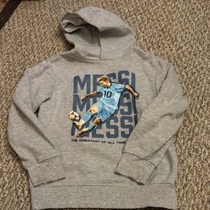 Old Navy Gray Graphic Hoodie with Soccer Design
